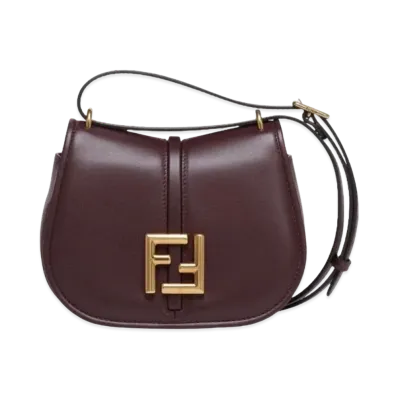 FENDI Camon Small Leather Bag "Burgundy"