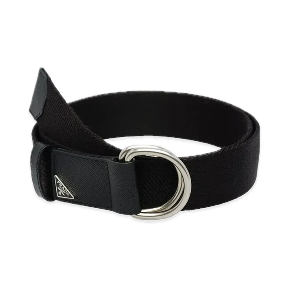 PRADA Woven Re-Nylon Belt "Black"