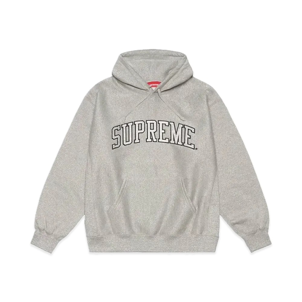 Supreme Glitter Arc Hooded Sweatshirt "Heather Grey"