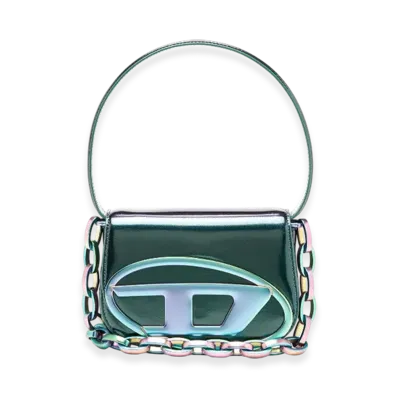 Diesel 1Dr 1Dr-Iconic Shoulder Bag With Iridescent Effect "Green Blue"
