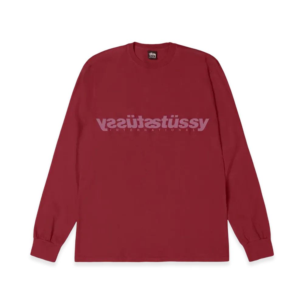 Stussy Mirror LS Tee "Wine"