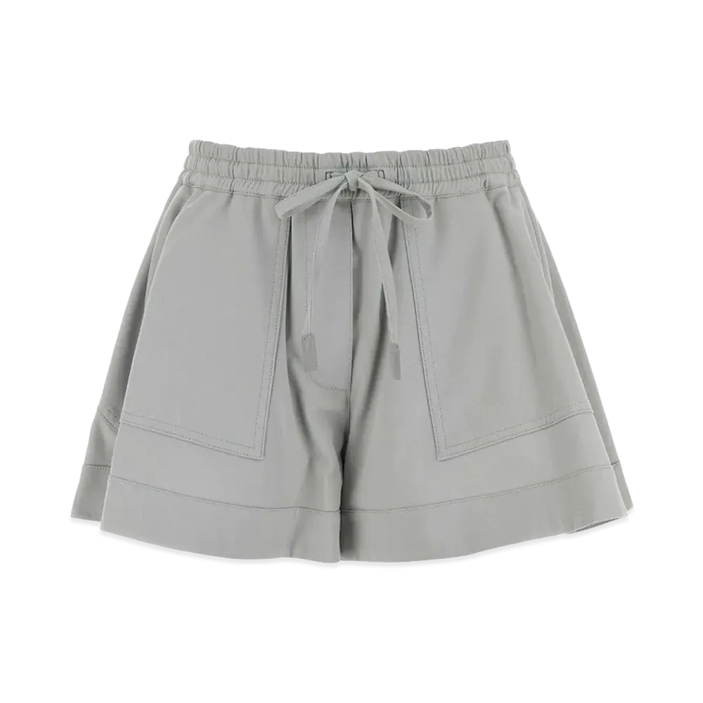 LOEWE Women's Powder Blue Twill Shorts "Light Grey"