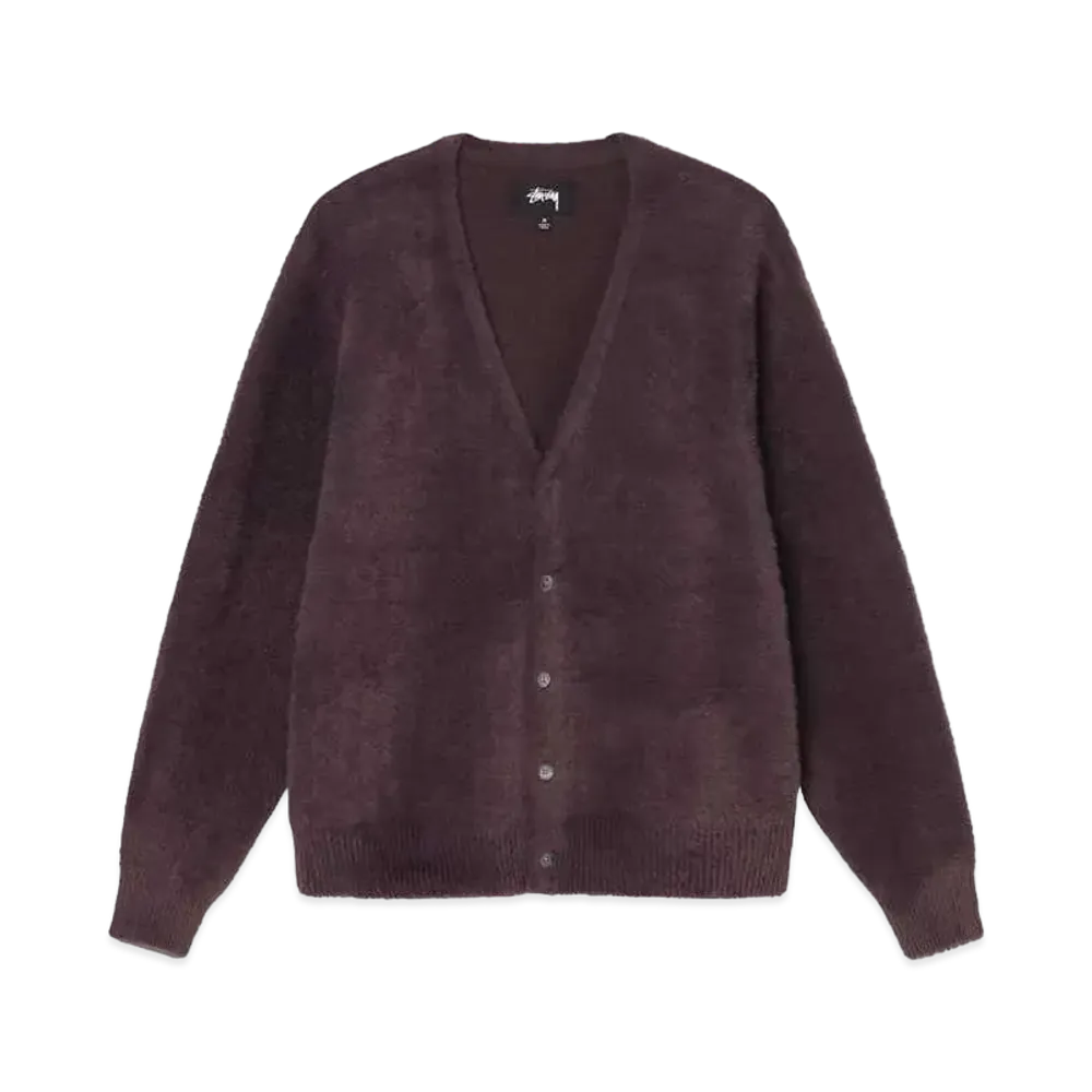 Stussy Shaggy Cardigan "Eggplant"