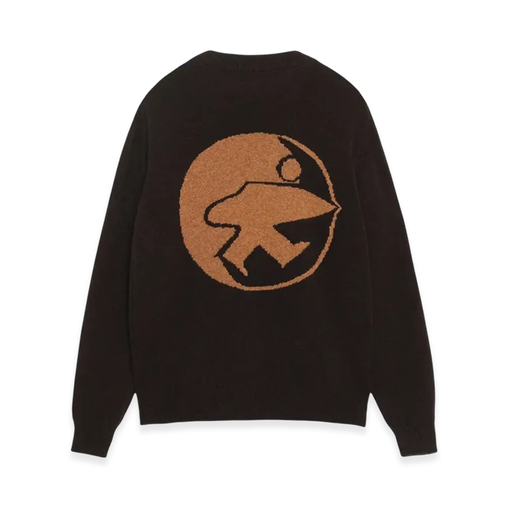 Stussy x Our Legacy Work Shop Knitted Roundneck Sweater "Dark Brown Surfman"