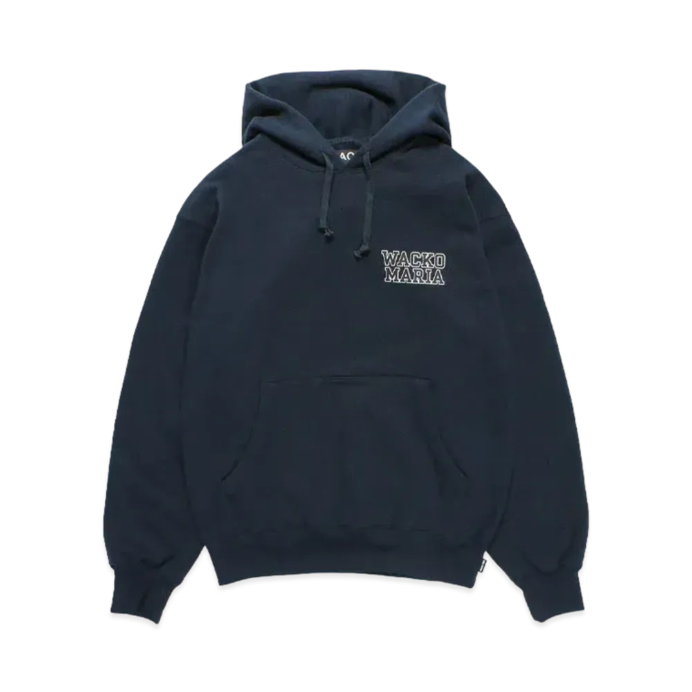 WACKO MARIA Heavy Weight Hooded Sweat Shirt "Navy"