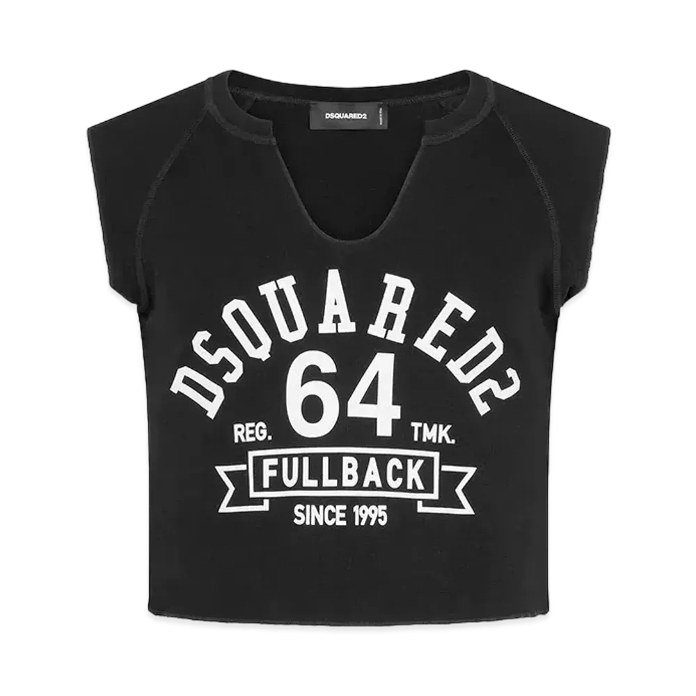 Dsquared2 x Rolling Stones Darlin' Cool Fit Sleeveless Cropped T-Shirt "Black"