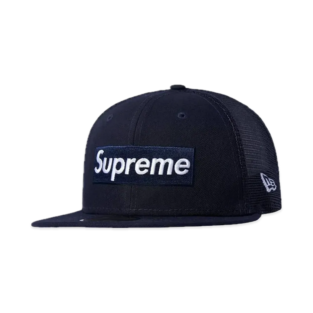 Supreme Box Logo Mesh Back New Era "Navy" (22SS)