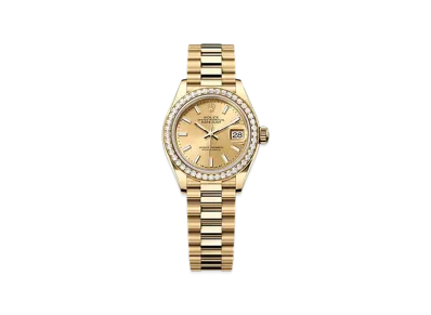 ROLEX Lady-Datejust 28mm Yellow Gold Diamond 279138RBR "Champagne-colour"