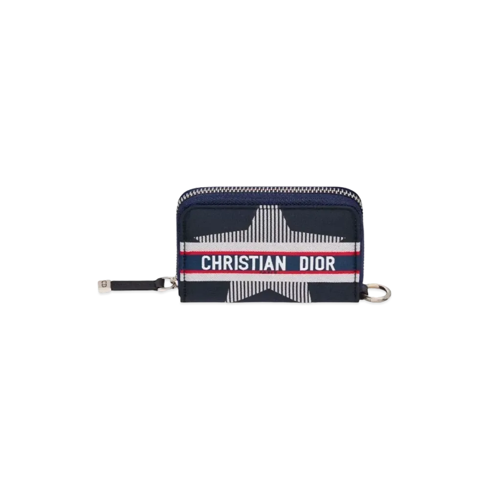 Dior Diortravel Detachable Card Holder "Navy"
