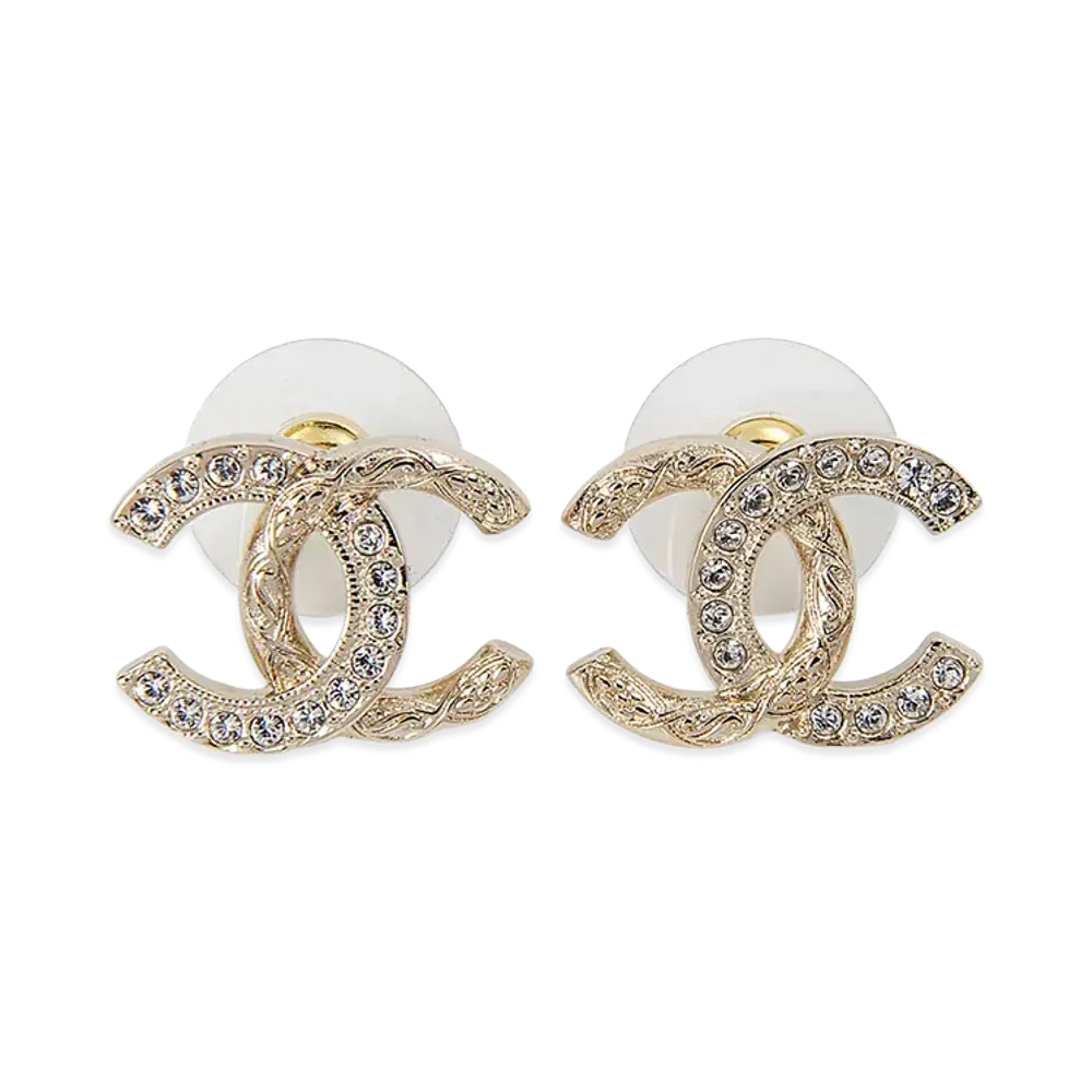 CHANEL Earrings "Gold/Rhinestone"