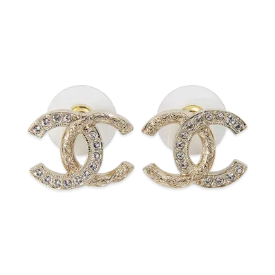 CHANEL Earrings "Gold/Rhinestone"