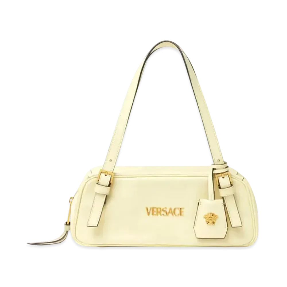 Versace Tag Bowling Shoulder Bag "Yellow"