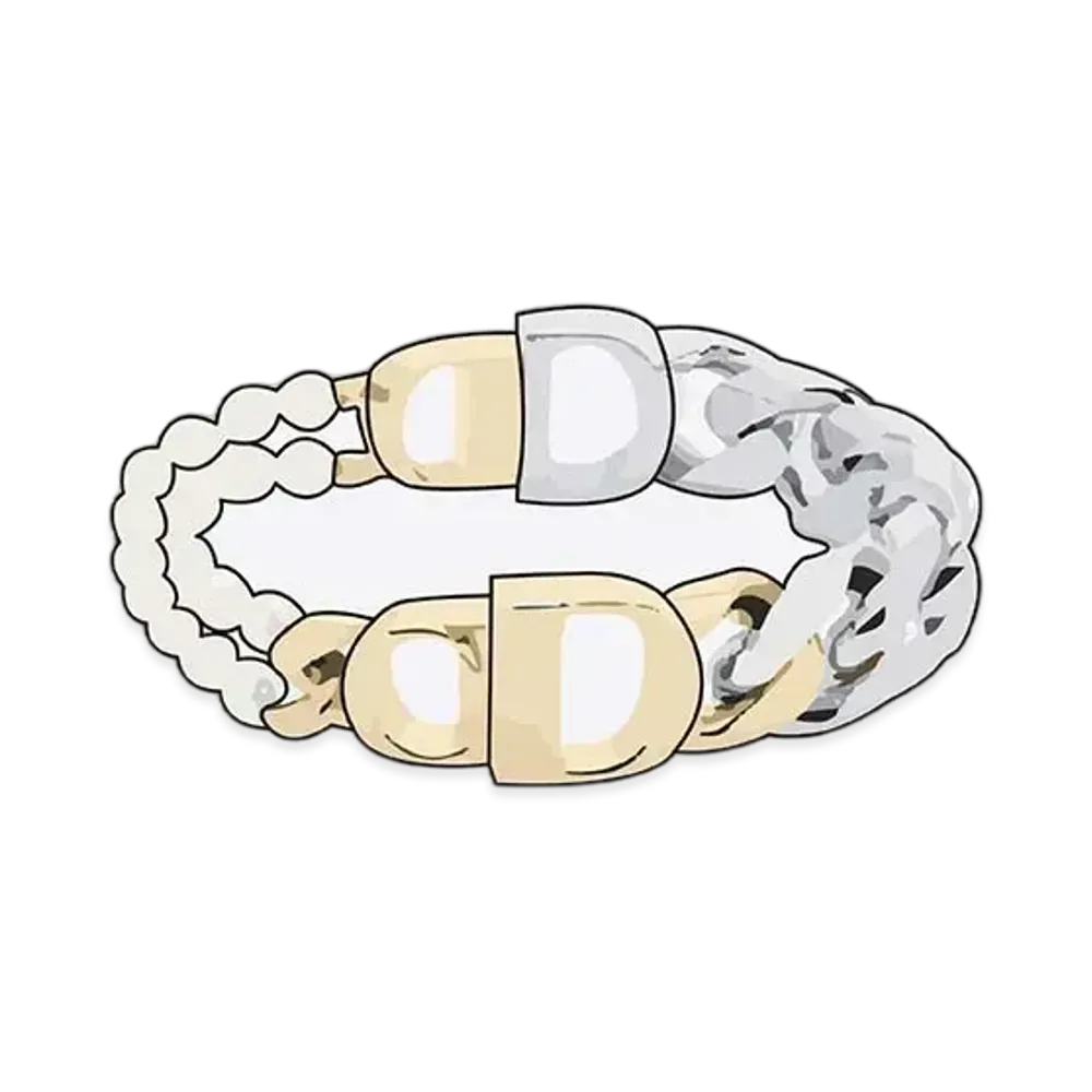 Dior x Sacai Bracelet Brass & Resin Pearl