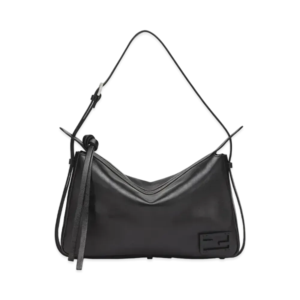 FENDI Simply Fendi Medium Leather Bag "Black"