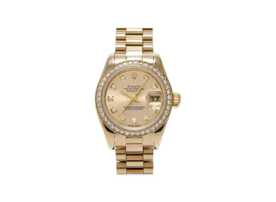 ROLEX Lady-Datejust 10P Diamonds "Champagne/Yellow Gold"