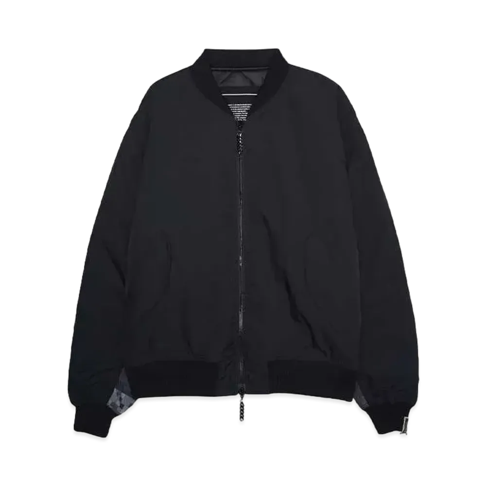 beauty:beast PI/EL CAMOFLAGE SWITCHING ARM BOMBER JACKET "BLACK/BLACK"