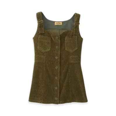 HYSTERIC GLAMOUR Corduroy Jumper Skirt "Khaki"