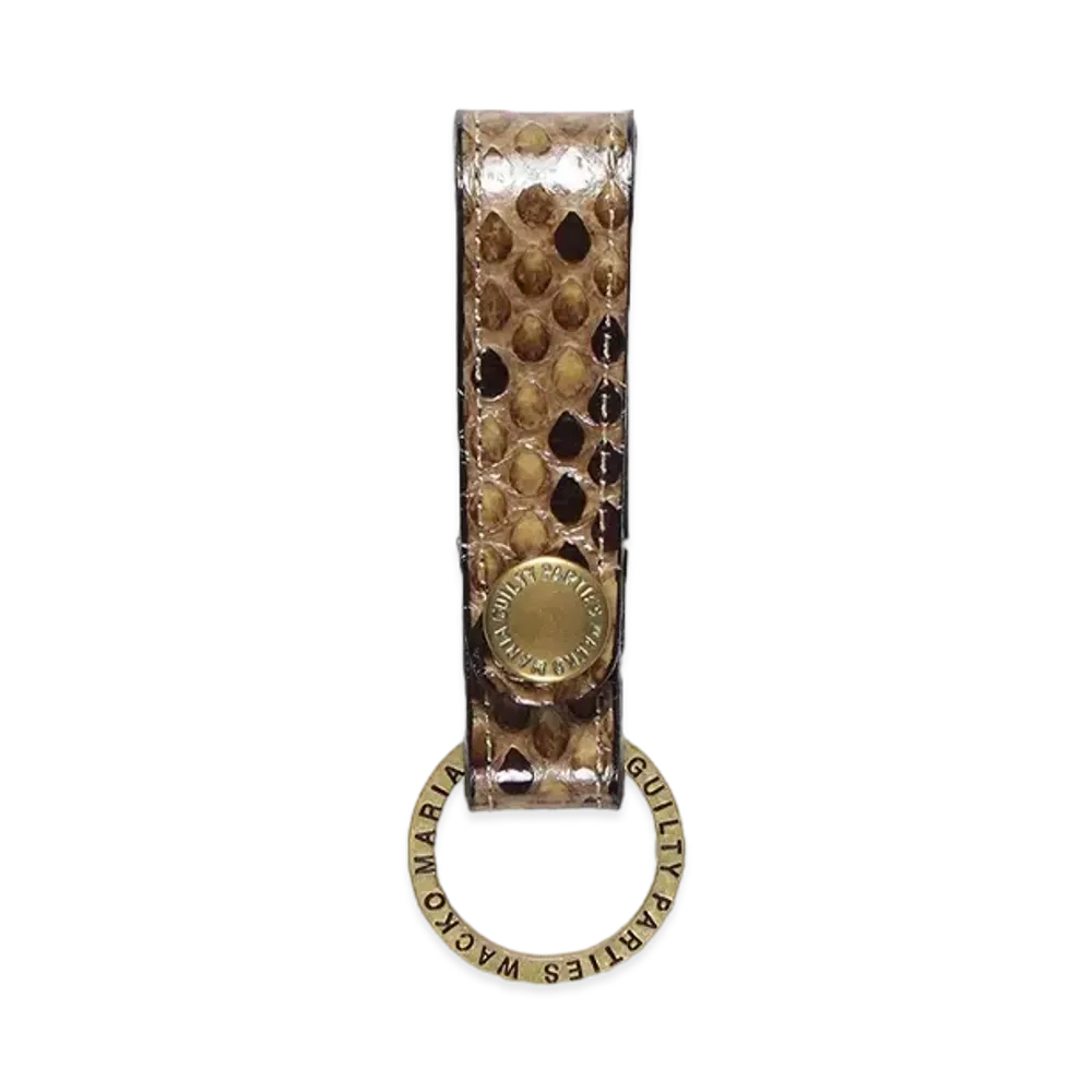 WACKO MARIA Python Leather Key Holder "Beige"
