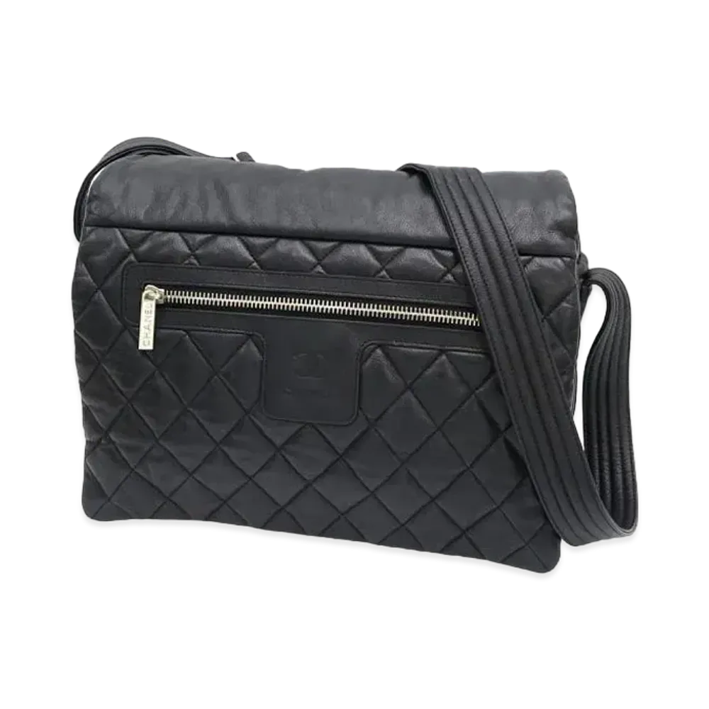 CHANEL COCO Cocoon Caviarskin Shoulder Bag "Black"