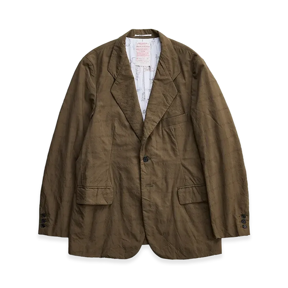 NICENESS W.Roland Clover Leaf Check Jacket "Khaki"