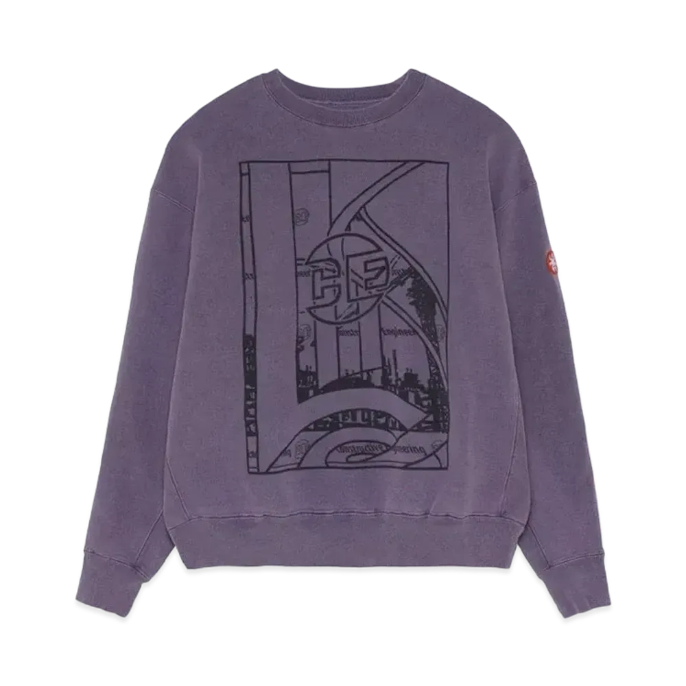 Cav Empt (C.E) OVERDYE CONSTRUCTIVE CREW NECK "Purple"