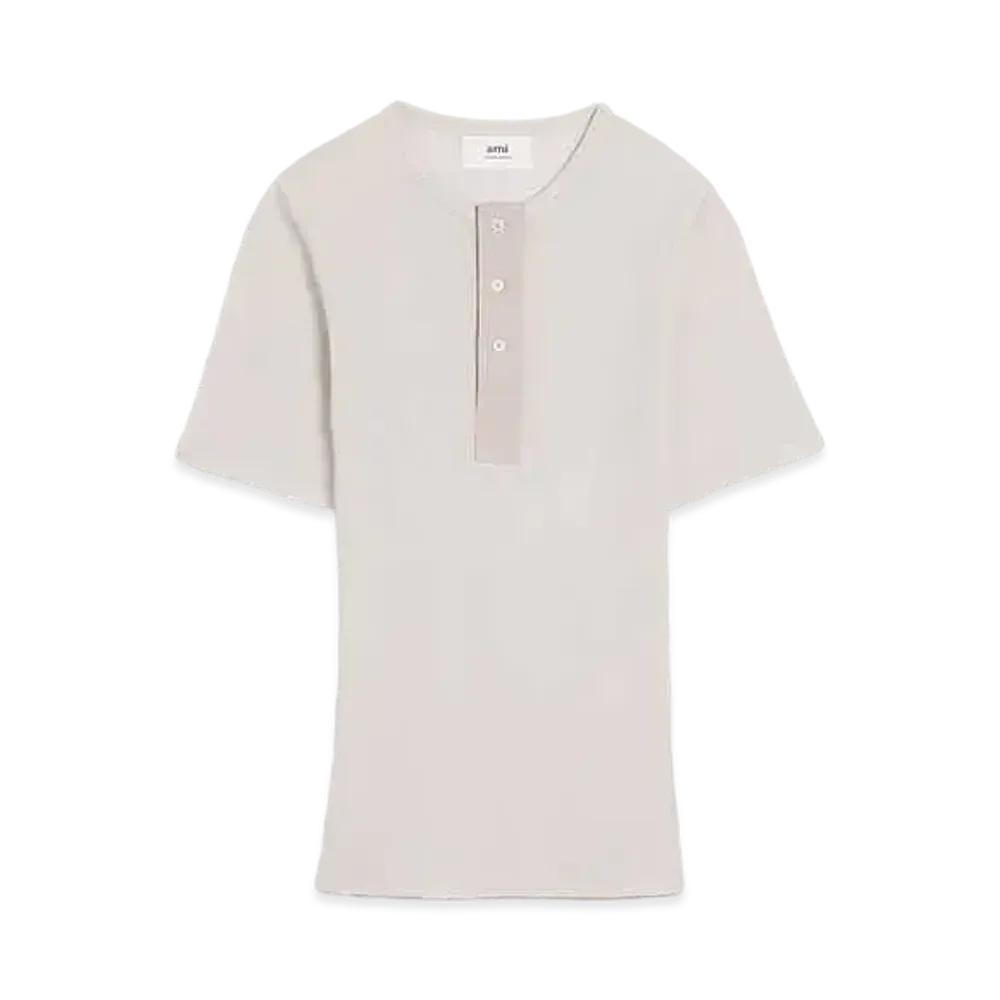 AMI PARIS Light Rib Jersey Short Sleeve T-shirt