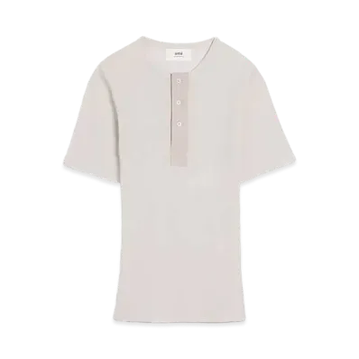 AMI PARIS Light Rib Jersey Short Sleeve T-shirt