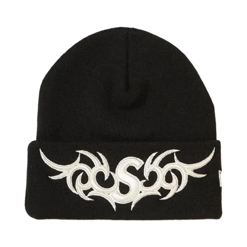 Supreme New Era Tribal S Logo Beanie "Black"