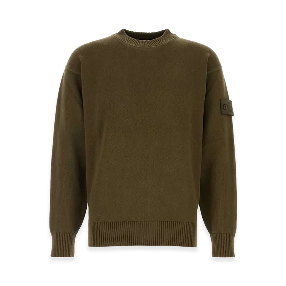 Stone Island Cotton Blend Sweater "Olive Green"