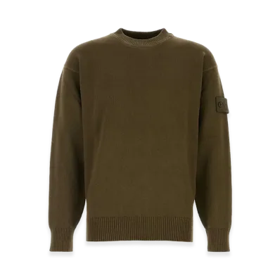 Stone Island Cotton Blend Sweater "Olive Green"