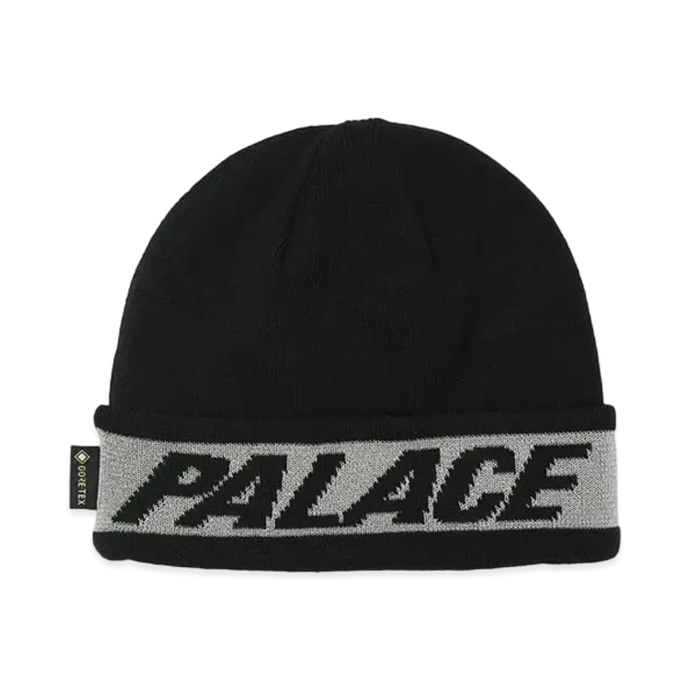 PALACE REFLECTIVE JACQUARD GORE-TEX BEANIE "Black"