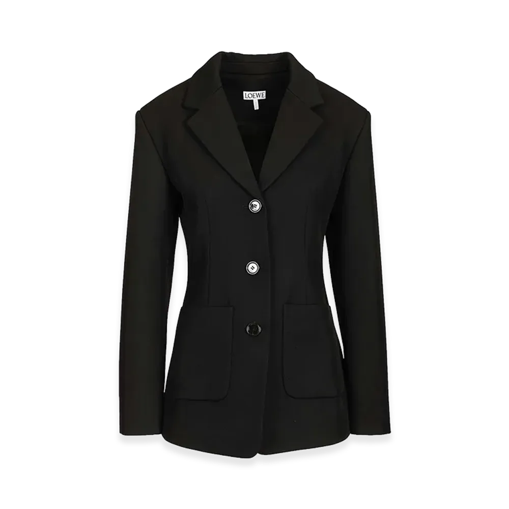 LOEWE Women's Wool Twill Jacket "Black"