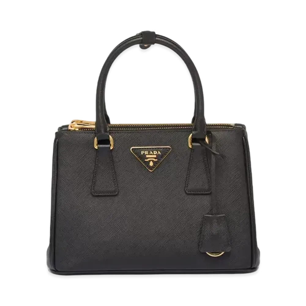 PRADA Small Galleria Saffiano Leather Bag "Black"