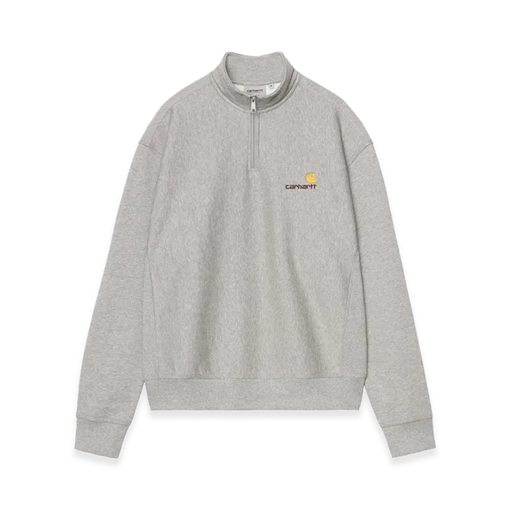 Carhartt WIP Half Zip American Script Sweat "Grey Heather"