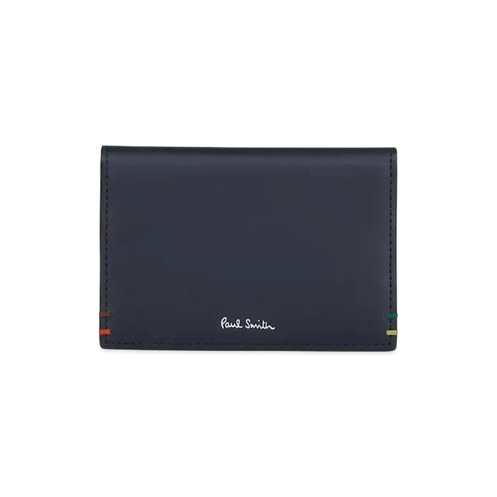 Paul Smith Highlight Stitch Pass Case "Navy"
