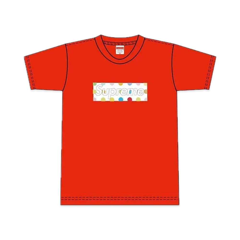 シュプリーム ダミアン ハースト ボックス ロゴ Tシャツ "レッド"