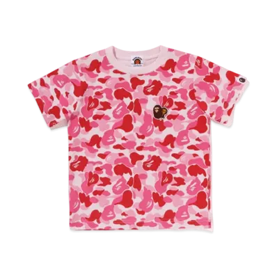 A BATHING APE Abc Camo Ape & Milo One Point Tee "Pink"