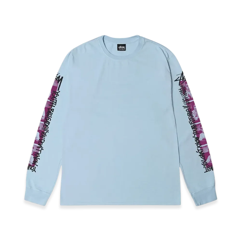 Stussy Youth Brigade Pigment Dyed LS Tee "Sky Blue"
