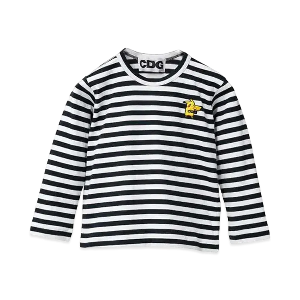 COMME des GARCONS Pokemon Kids Long Sleeved T-Shirt With Emblem "Navy"