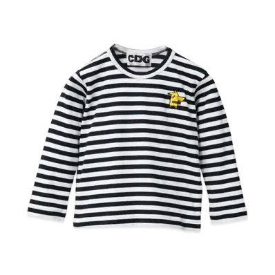 COMME des GARCONS Pokemon Kids Long Sleeved T-Shirt With Emblem "Navy"