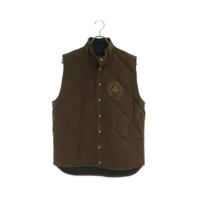 Chrome Hearts Back Horse Shoe Print Cotton Down Vest "Brown"