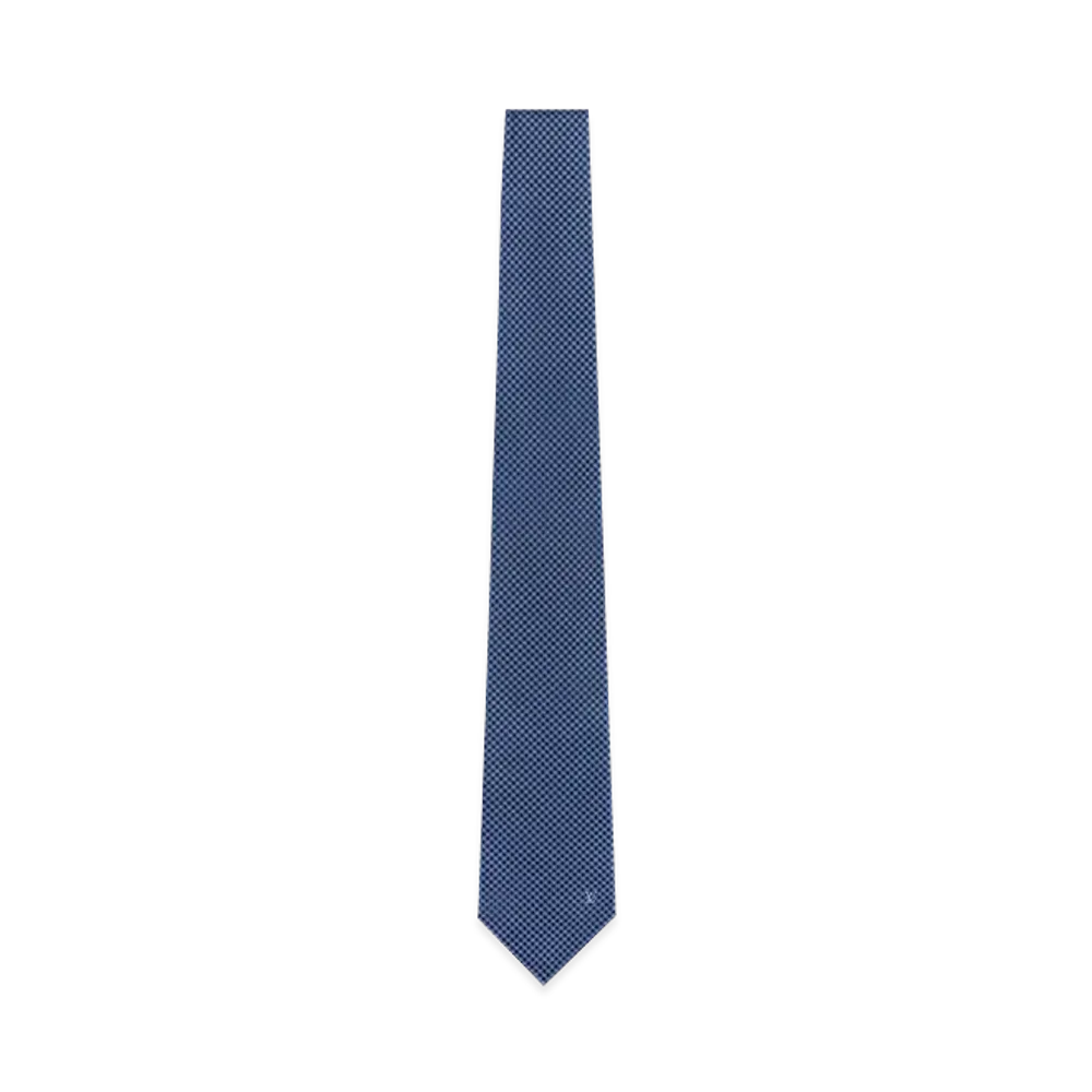 Louis Vuitton Tie Micro Damier 8cm "Navy"