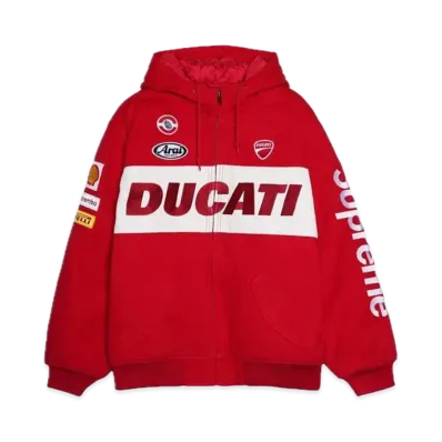 Supreme x Ducati Hooded Racing Jacket "Red"