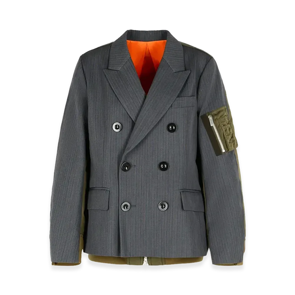 sacai Women's Jackets "Gray/Green"