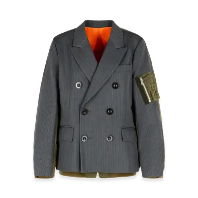 sacai Women's Jackets "Gray/Green"