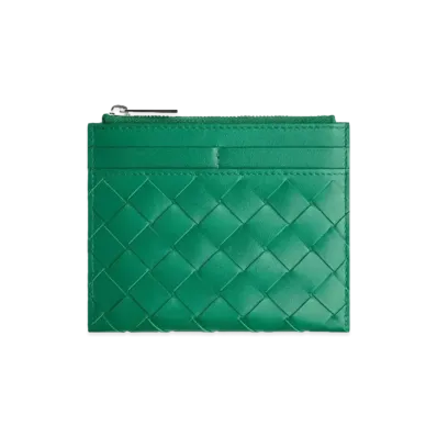Bottega Veneta Zipped Wallet "Racing Green"