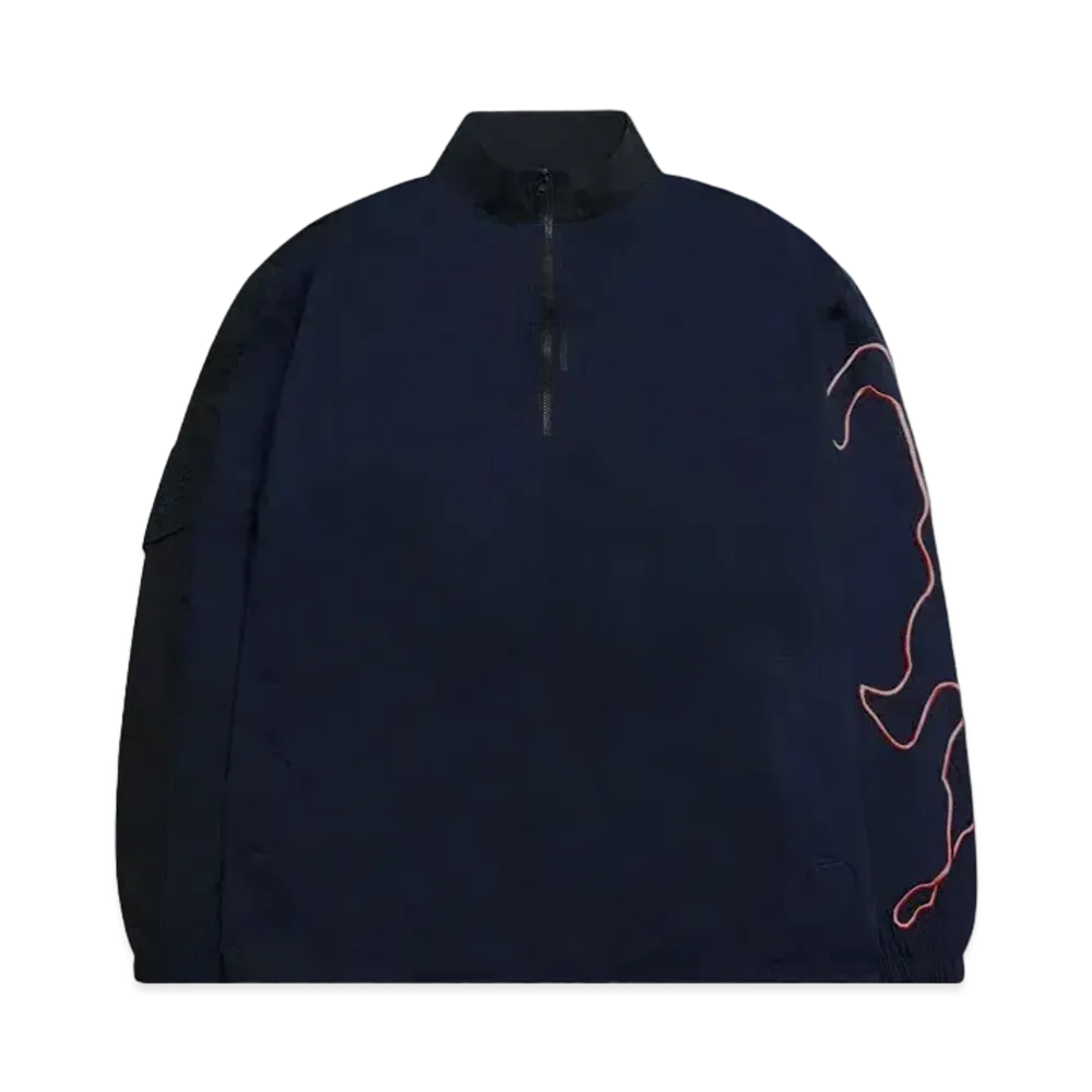 P.A.M. NU/AGE SPACE IN SPACE ZIP NECK PULLOVER "BLACK/NAVY"