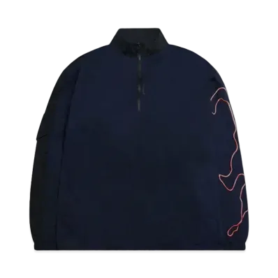 P.A.M. NU/AGE SPACE IN SPACE ZIP NECK PULLOVER "BLACK/NAVY"