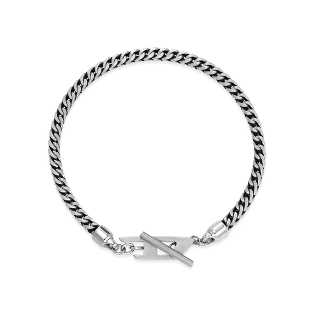 Diesel Dx1551040 Jewel Stainless Steel Chain Bracelet "Silver Black"