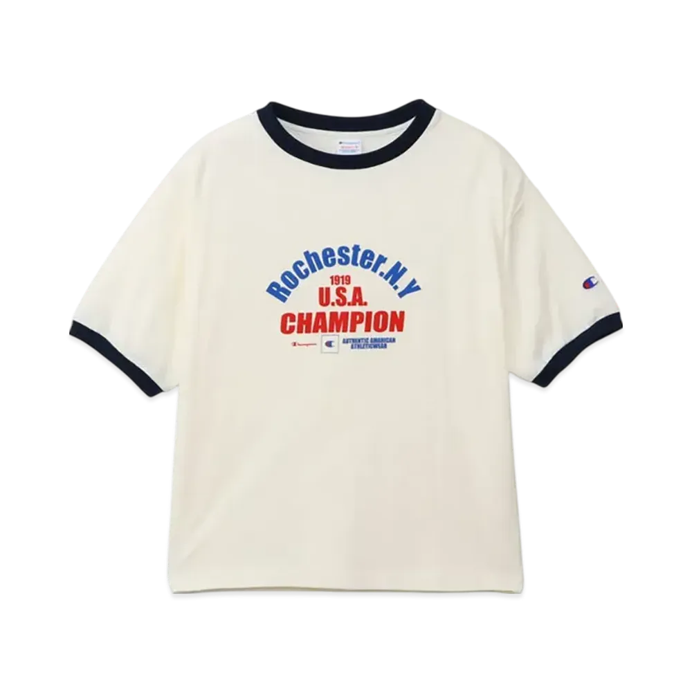 Champion Women's Short Sleeve Ringer T-Shirt 25SS "Pale White"